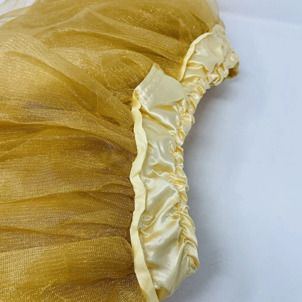 Youth Child Size S/M Mesh Tutu Skirt Gold Ideal for‎ Play Pretend Halloween 439
